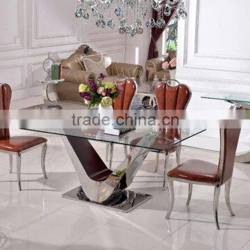 TH390 Modern design leather dining table