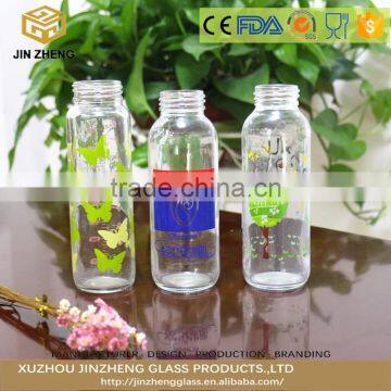 Portable Clear Sport Glass Fruit Juice Water Cup Travel bottle