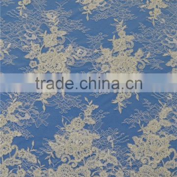 Factory directly sell beaded bridal lace fabric wholesale market in dubai