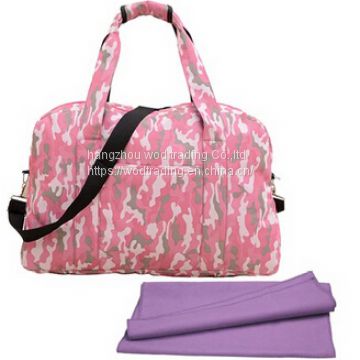 full printed waterproof polyester travel bag from China