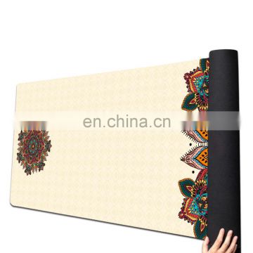 Eco friendly suede natural rubber customized design yoga mat