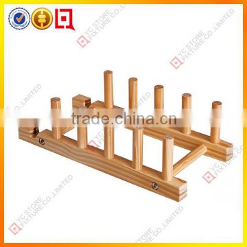 Wooden plate support display