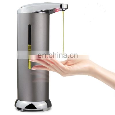 China Battery Operated Hands Free Stainless Steel Automatic Touchless Soap Liquid Dispenser for Kitchen Bathroom