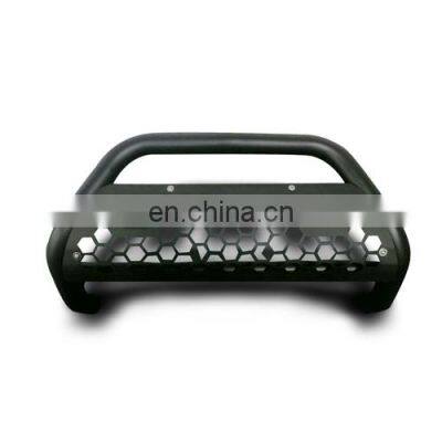 Black Steel Bull Bar Nudge Bar With Skid Plate Leds Front Bumper for Hilux Ranger