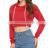 Women's red crop top hoodie Best selling gym short body hoody