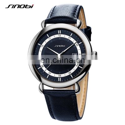 Sinobi Modern New Watch S9844G Watches Men Wrist Luxury Genuine Leather China Watches  Brands Mens Sport Handwatch