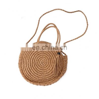 Natural Trendy Hand Woven Round Straw Bag Made From Sea Grass WHolesale in Vietnam Manufacturer