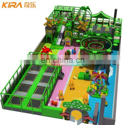 Commercial Children Soft Play Indoor Playground With Indoor Trampoline Park For Sale
