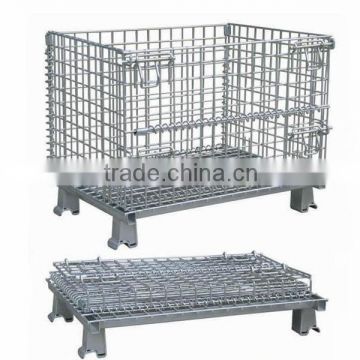 Warehouse foldable steel metal storage cage