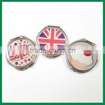 Round Shape with Sticker Iron Comestic Mirror