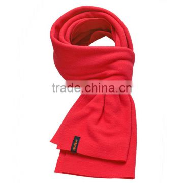 red color polar fleece scarf