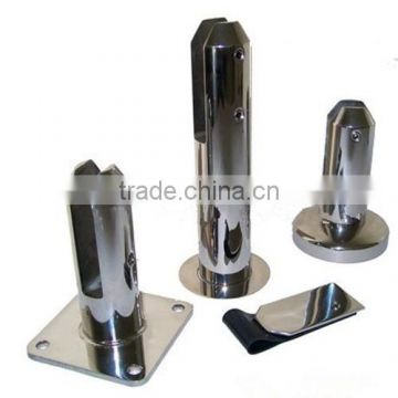 Stainless steel multi-use glass pool fence spigot