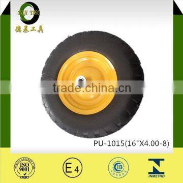 PU-1015 16"x4.00-8 SUPER quality BLACK colour PU wheels