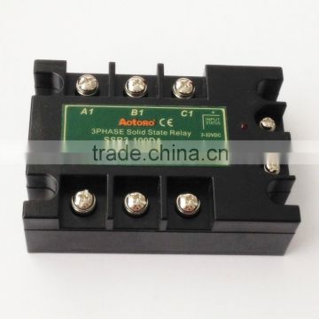 Solid state relay SSR3-100DA 100A three phase electrical relays 100a 24v