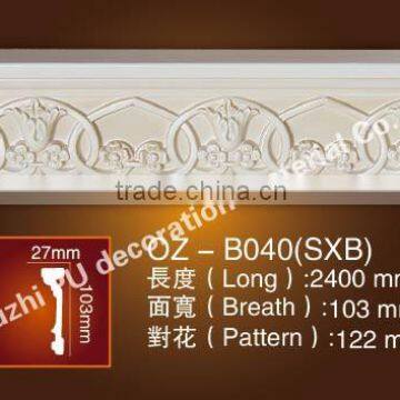 China Interior Decorative PU Cornice Moulding for Roof And Wall