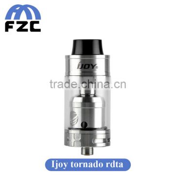 2016 upgraded top side filling ijoy tornado rdta with wide deck and diy coil