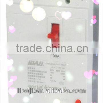 mccb 100amp earth leakage circuit breaker(plastic white cover)