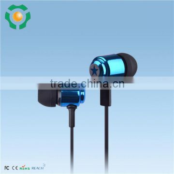 High quality stereo noise cancelling earphone metal in ear phone