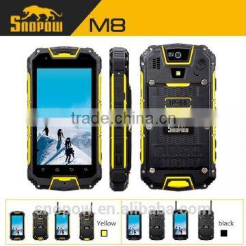SNOPOW M8 walkie talkie PTT 5 KM quad core android 4.4 rugged waterproof cell phone
