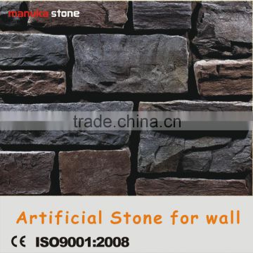 Out door steep rock dark grey manufactured faux culture wall stone