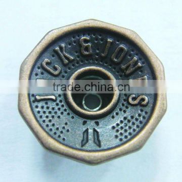 8 Fancy and Anti-copper metal alloy shank button