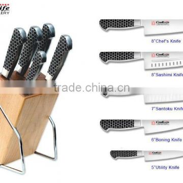 All Stainless Steel Handle 6pcs kitchen knife set