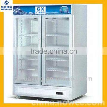 2013 hot-sale Double Upright Freezer/Refrigerator Glass Door