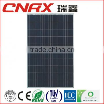 China Supplie YueQing Ruixin Group High Quality TUV ROSH certification 250 Watt Poly price per watt solar panels