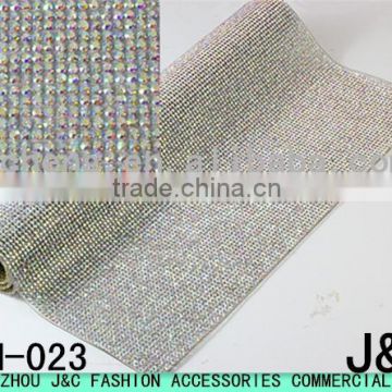 ab crystal color rhinestone hot fix mesh for shoe decorations