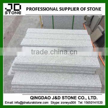 white granite riser/ white granite steps