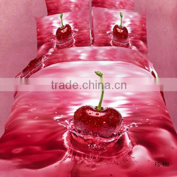 elegant 3D fruit design reactive printed bedding set with high quality and low price