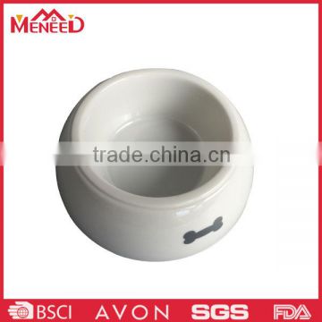 White color wholesale round unbreakable plastic pet bowl