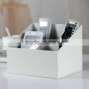 Alibaba wholesale business office stationery, black luxury leather storage boxes, household red storage box