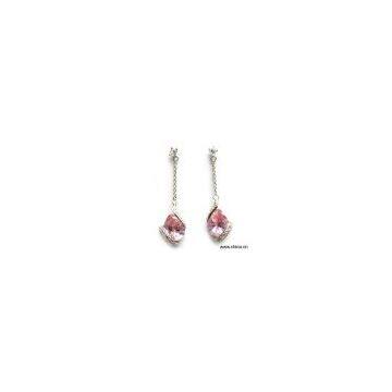 Sell 925 Sterling Silver Earring with Purple CZ Stone