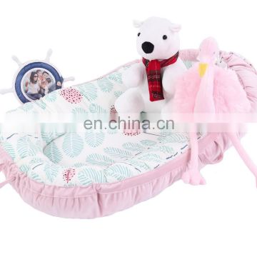 Portable soft breathable baby snuggle nest newborn crib baby lounger sleeping bed