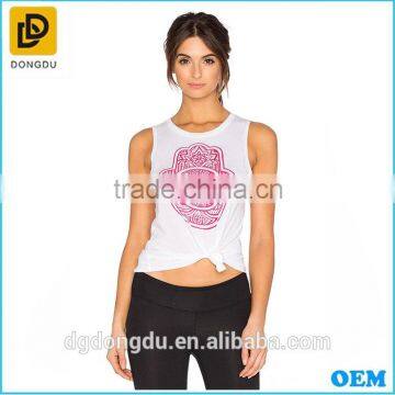 China clothes factory custom white loose crop tops plain for young girls
