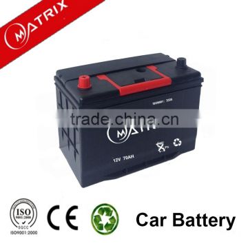 Car batteries 12V 70AH mf high capacity lead acid battery
