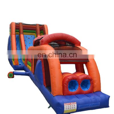 Giant inflatable fun city slide obstacle bouncer game for kids
