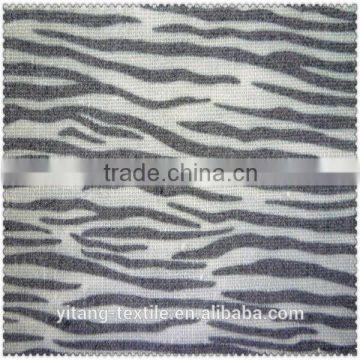 High quality waves printed linen fabric for garments