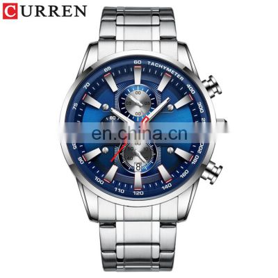 CURREN 8351 Minimalist Stainless Steel Watch For Men Japan Quartz Calendar Business Mens Wrist Watches