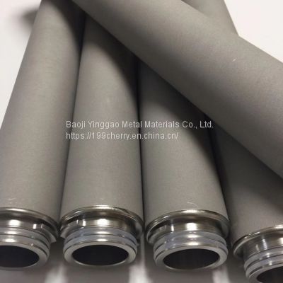 Porous sintered titanium filter