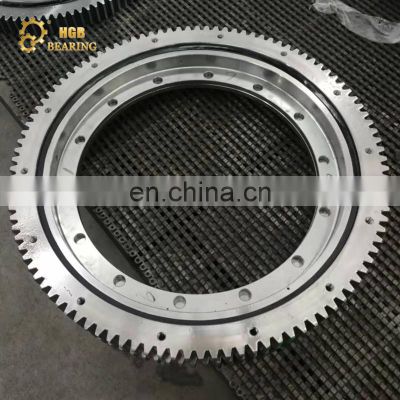 RK6-33E1Z factory thin section flanged slewing bearing with outer teeth