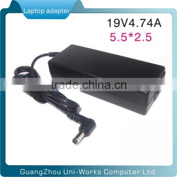 for Lenovo 19V4.74A 90W 5.5*2.5mm adapter for laptop