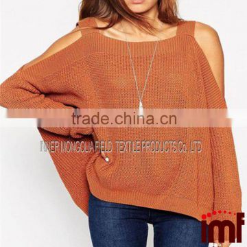 Cold Shoulder Poncho Sweater in Mongolia Cashmere