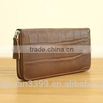 2016 Ebay hot sale leather men wallet waterproof fashion brown billeteras leather clutch men zipper wallets taobao