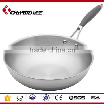Stainless Steel Non-stick korean frying pan support for gas cooker