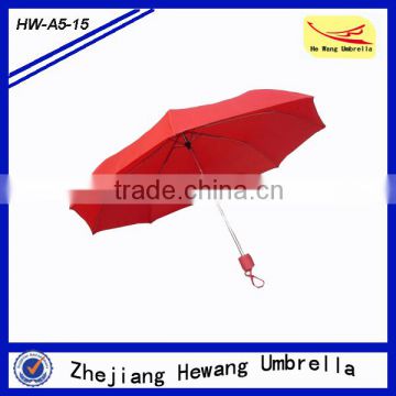 21'' X 8K auto open three section mini parasol,folding umbrella