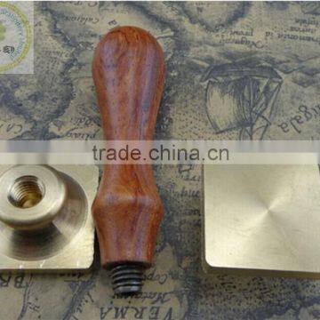 Hot Sale Top Quality square brass die wooden wax seal stamper