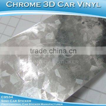 Chrome 4D Mosaic Car Body Vinyl Film/Car Wrapping Foil 1.52x30m