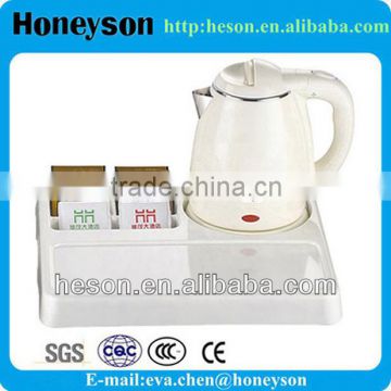 hotel and restaurant supplies electric water kettle and service tray and sachet holder set